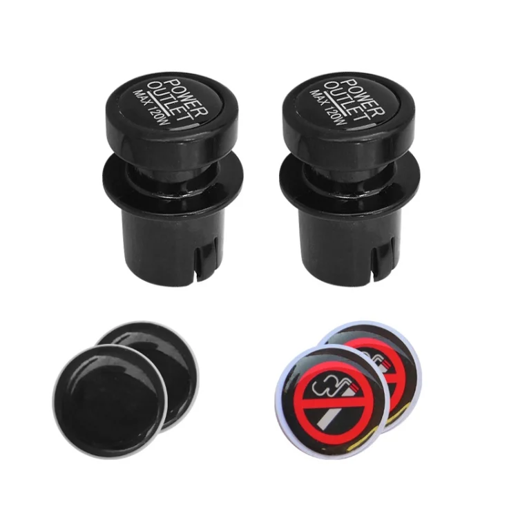 CRP2752_1.webp 2 PCS / Set Car Cigarette Lighter Dust Cover Plug - Image 2