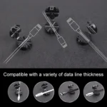 Car Carbon Fiber Magnetic Clamp Cable Storage Box Creative Desktop Hub Organizer - Image 4