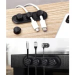 Car Carbon Fiber Magnetic Clamp Cable Storage Box Creative Desktop Hub Organizer - Image 9