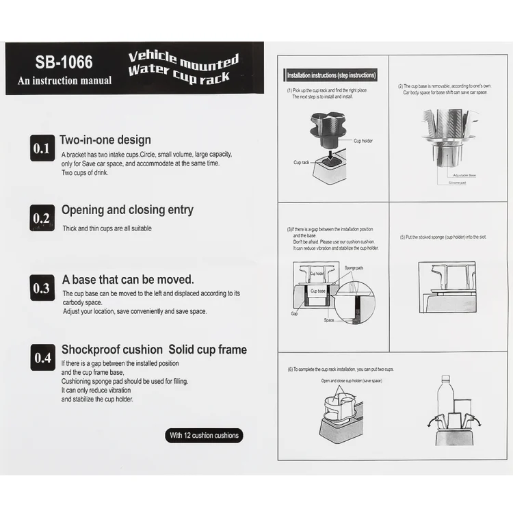 CRP2812_10.webp Multi-functional Car Base Adjustable Cup Holder Drink Holder - Image 11