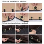 3 in 1 Car Seat Cushion Free Binding Half Inclusive Seat Mat Set - Image 8