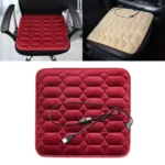 Car USB Seat Heater Cushion Warmer Cover Winter Heated Warm Mat, Style: Square