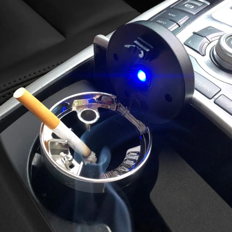 CRP3636_B10.webp Portable Car Stainless Steel Liner Cigarette Ashtray with Light - Image 11