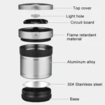 Multi-function Portable Creative LED Car Cigarette Ash Tray Ashtray with Lid - Image 3