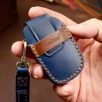 Hallmo Car Cowhide Leather Key Protective Cover Key Case for Hyundai IX35 A Style - Image 4