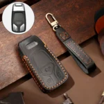 Hallmo Car Cowhide Leather Key Protective Cover Key Case for Audi A6L / A8L / A4 / A7 / A5 A Style