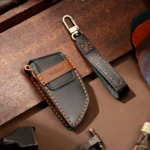 Hallmo Car Cowhide Leather Key Protective Cover Key Case for BMW Blade Style - Image 7
