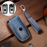 Hallmo Car Cowhide Leather Key Protective Cover Key Case for Old BMW