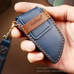 Hallmo Car Cowhide Leather Key Protective Cover Key Case for Old BMW - Image 4