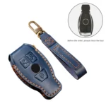 Hallmo Car Cowhide Leather Key Protective Cover Key Case for Old Mercedes-Benz E300L - Image 2
