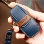 Hallmo Car Cowhide Leather Key Protective Cover Key Case for Old Mercedes-Benz E300L - Image 4