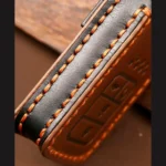 Hallmo Car Cowhide Leather Key Protective Cover Key Case for Honda Civic / Accord 2-button - Image 5