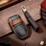 Hallmo Car Cowhide Leather Key Protective Cover Key Case for BYD - Image 7