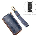 Hallmo Car Cowhide Leather Key Protective Cover Key Case for Trumpchi GS4 2021 B Style - Image 2