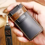 Hallmo Car Cowhide Leather Key Protective Cover Key Case for Trumpchi GS4 2021 B Style - Image 4