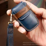 Hallmo Car Cowhide Leather Key Protective Cover Key Case for Toyota Corolla 2017 3-button - Image 4