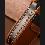 Hallmo Car Cowhide Leather Key Protective Cover Key Case for Toyota Corolla 2018 2-button - Image 5