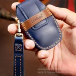 Hallmo Car Cowhide Leather Key Protective Cover Key Case for Geely Emgrand B Style - Image 4