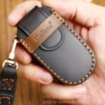 Hallmo Car Cowhide Leather Key Protective Cover Key Case for Jeep Compass - Image 4