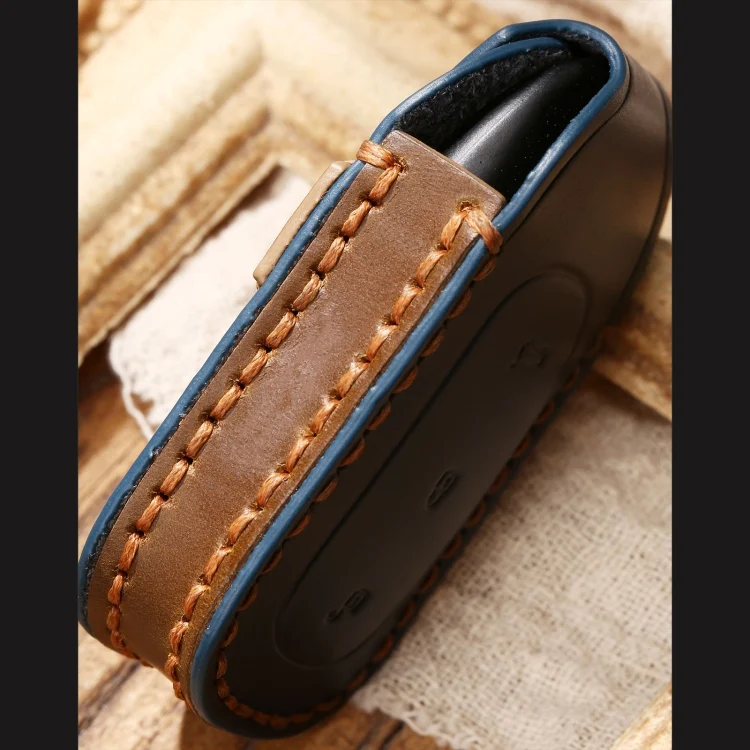 CRP3881_B4.webp Hallmo Car Cowhide Leather Key Protective Cover Key Case for LEADING IDEAL One - Image 5