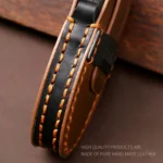 Hallmo Car Cowhide Leather Key Protective Cover Key Case for Nissan Sylphy 2-button - Image 5