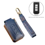 Hallmo Car Cowhide Leather Key Protective Cover Key Case for Mitsubishi Outlander - Image 2