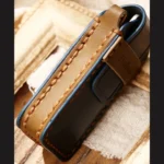 Hallmo Car Cowhide Leather Key Protective Cover Key Case for Mitsubishi Outlander - Image 5