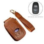 Hallmo Car Cowhide Leather Key Protective Cover Key Case for Subaru Forester - Image 2
