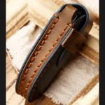 Hallmo Car Cowhide Leather Key Protective Cover Key Case for Tesla Model X B Style - Image 5