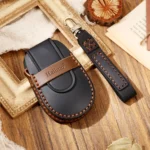 Hallmo Car Cowhide Leather Key Protective Cover Key Case for NIO ES6 / ES8 - Image 7