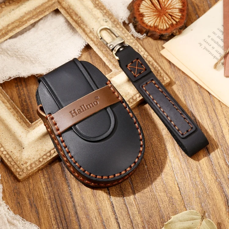 CRP3889B_1.webp Hallmo Car Cowhide Leather Key Protective Cover Key Case for NIO ES6 / ES8 - Image 7