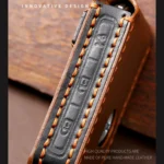 Hallmo Car Cowhide Leather Key Protective Cover Key Case for New Volvo - Image 5