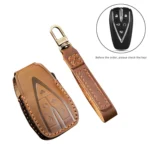 Hallmo Car Cowhide Leather Key Protective Cover Key Case for Changan CS75 Plus - Image 2