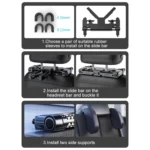 A05 Adjustable Car Auto U-shaped Memory Foam Neck Rest Cushion Seat Pillow with Hook & Mobile Phone Holder - Image 5
