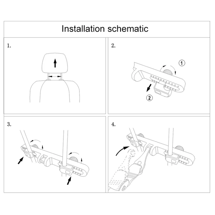 CRP4483_4.webp CSJY-3001 Car Children Safety Seat LATCH Interface Bracket Headrest Fixer - Image 5
