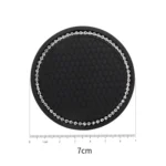 2 PCS Car Diamond Anti-skid Soft Rubber Water Cup Mat - Image 5