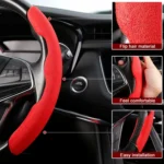 Car Universal Suede Steering Wheel Cover - Image 2