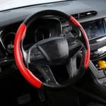 Car Universal Carbon Fiber Texture Leather Steering Wheel Cover - Image 6
