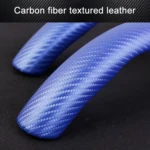 Car Universal Carbon Fiber Texture Leather Steering Wheel Cover - Image 3