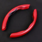 Car Universal Carbon Fiber Steering Wheel Cover - Image 2