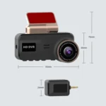 F22 3.16 inch 1080P HD Night Vision Driving Recorder, Standard Version with In-car View Camera - Image 4