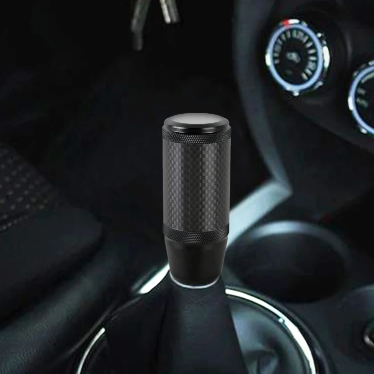 CRP4919.webp Universal Car Carbon Fiber Metal Gear Shift Knob(Black) - Image 1