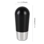 Universal Car Small Ellipsoid Resin + Carbon Fiber Metal Gear Shift Knob - Image 2