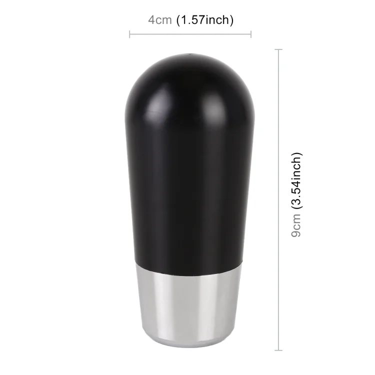 CRP4920B_1.webp Universal Car Small Ellipsoid Resin + Carbon Fiber Metal Gear Shift Knob - Image 2