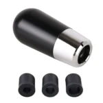 Universal Car Small Ellipsoid Resin + Carbon Fiber Metal Gear Shift Knob - Image 4