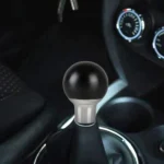 Universal Car Small Round Ball Resin + Carbon Fiber Metal Gear Shift Knob