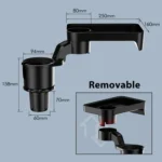 Car 360 Degree Rotation Water Cup Holder Multi-functional Dining Table - Image 4