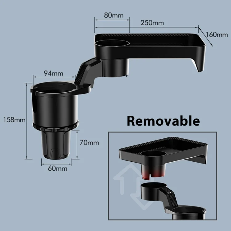 CRP5042_3.webp Car 360 Degree Rotation Water Cup Holder Multi-functional Dining Table - Image 4