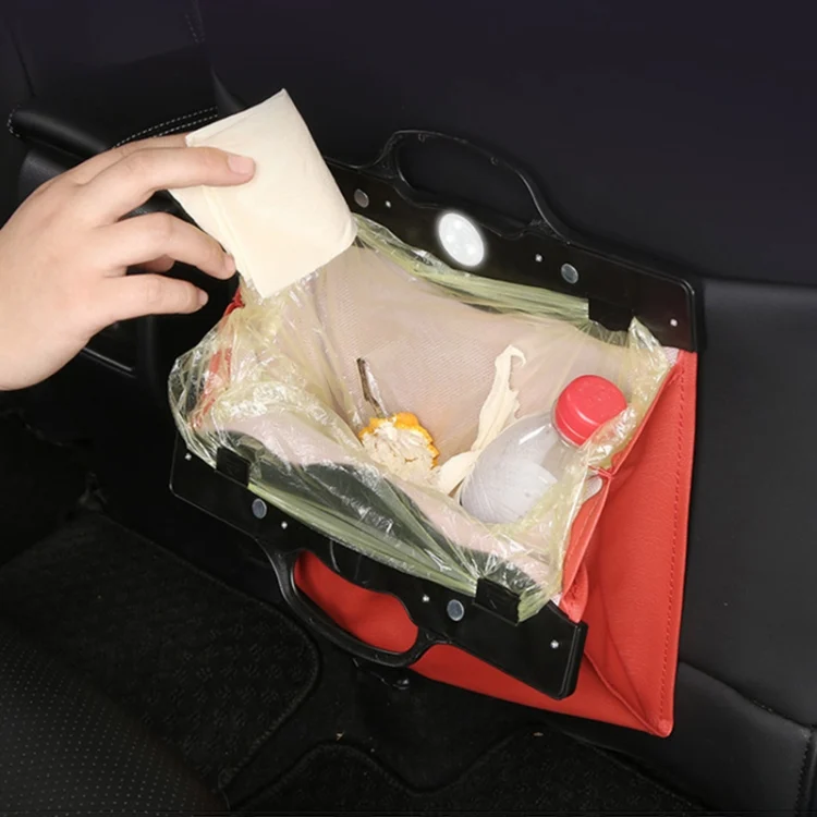 CRP5047_B5.webp Car Multi-functional Hanging Front Trash Can with LED Light, 32 x 28cm - Image 6