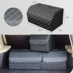 Car Trunk Foldable Storage Box, Checkered Large Size: 54 x 32 x 30cm - Image 7